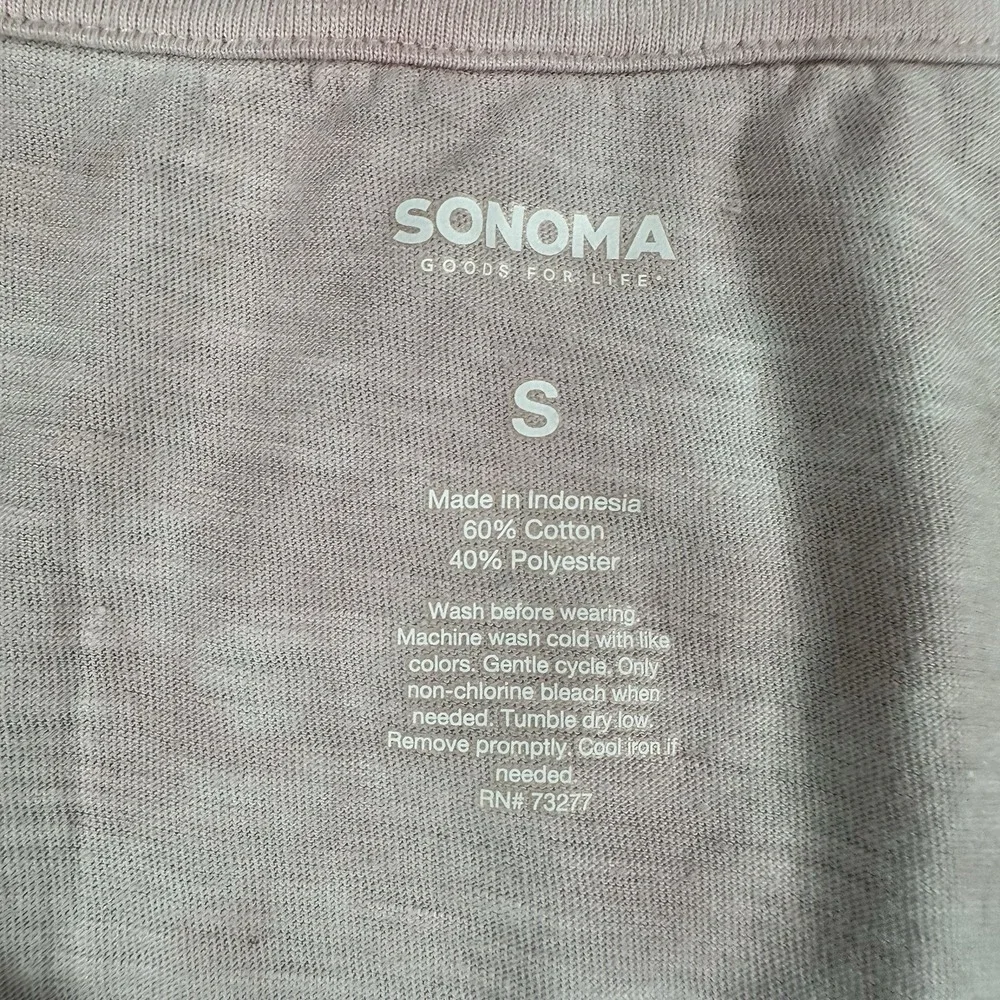 Sonoma Goods for Life Pink T-Shirt Women's Size Small V-Neck Top - Picture 3 of 9